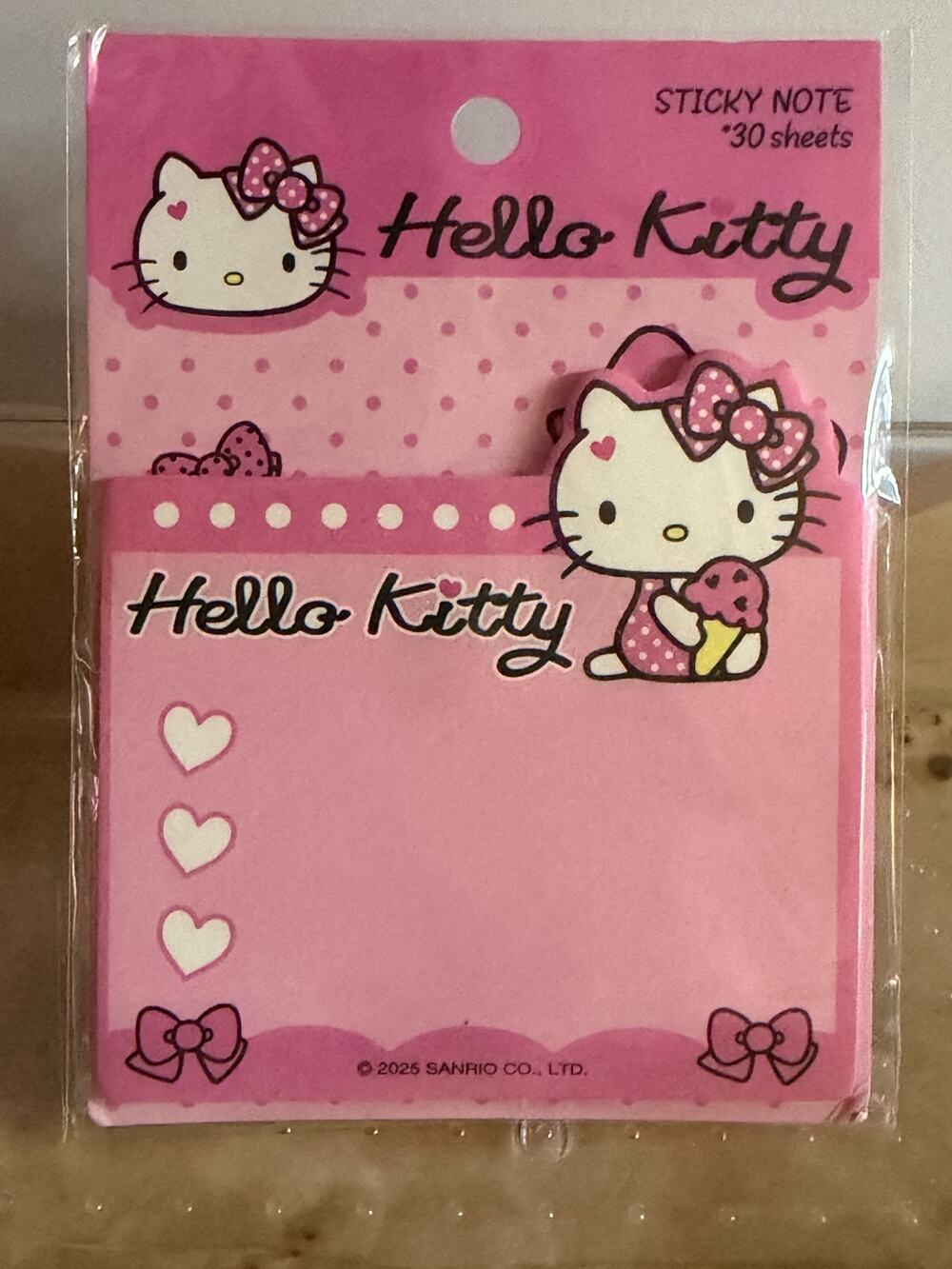 #HK-495 Hello Kitty Licensed Sticky Notes 30 Ct